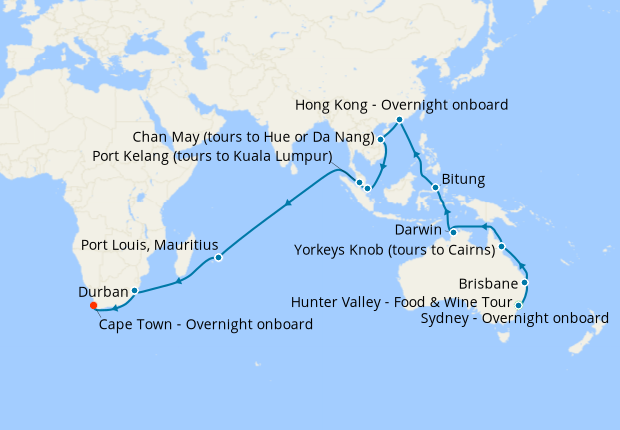 Cruise Itinerary Map