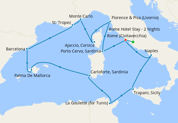 Cruise Itinerary Map