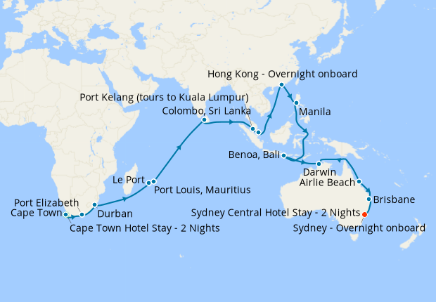 Cruise Itinerary Map