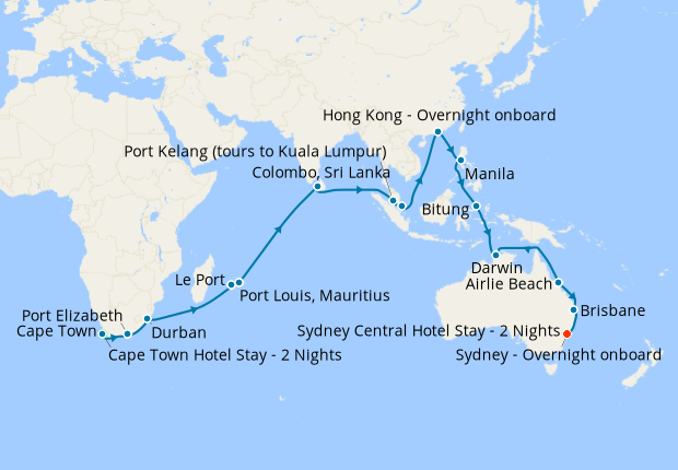 Cruise Itinerary Map