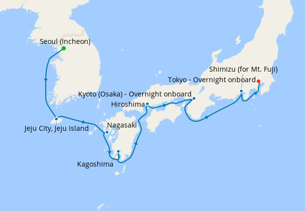 Cruise Itinerary Map