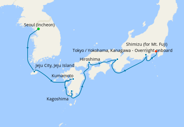 Cruise Itinerary Map
