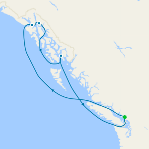 Alaska with Hubbard Glacier from Vancouver