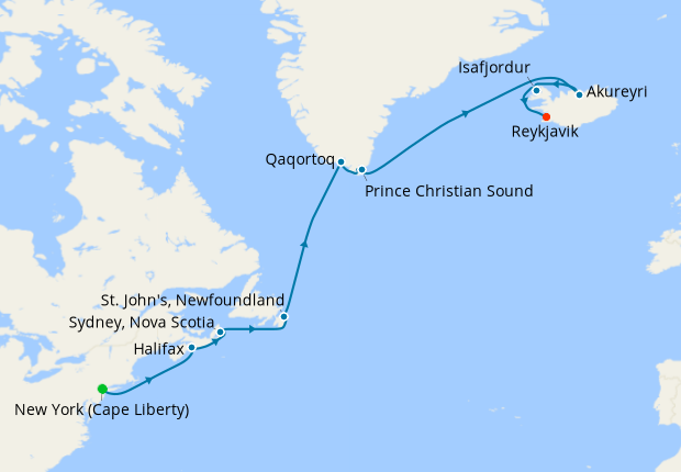 Cruise Itinerary Map