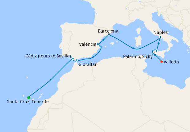 Cruise Itinerary Map