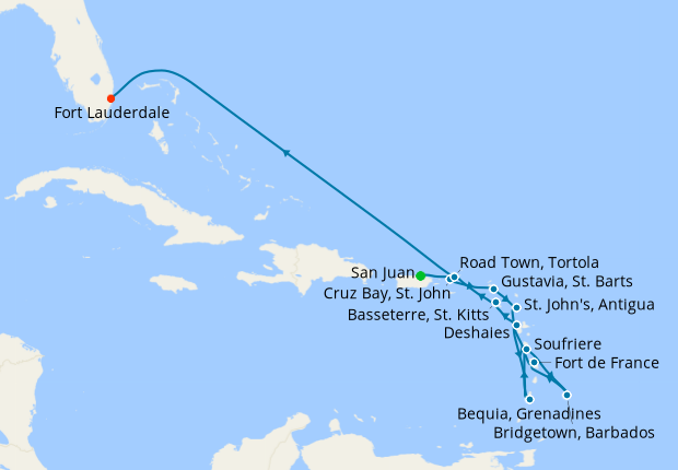 Cruise Itinerary Map