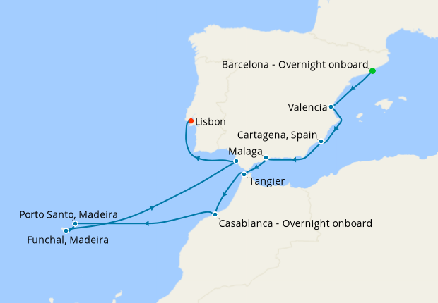 Cruise Itinerary Map
