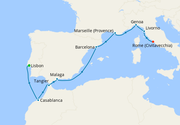 Cruise Itinerary Map