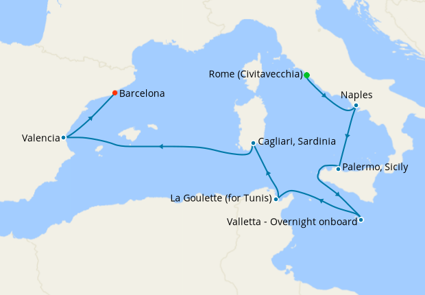 Cruise Itinerary Map