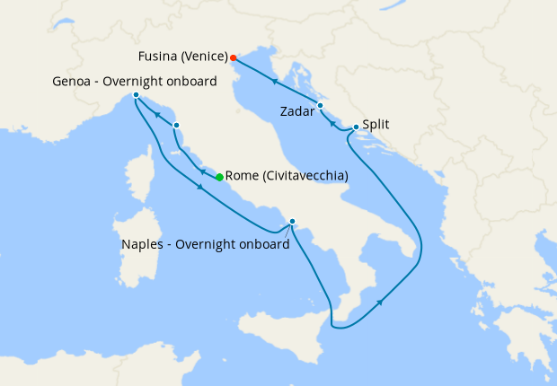 Cruise Itinerary Map