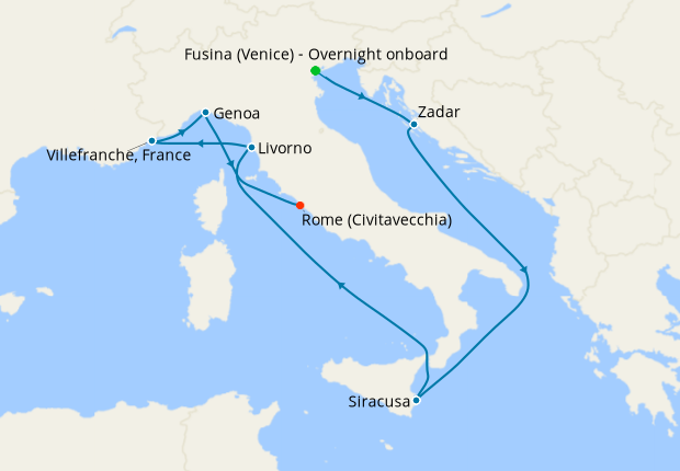 Cruise Itinerary Map