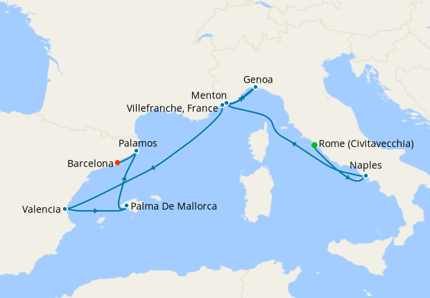 Cruise Itinerary Map