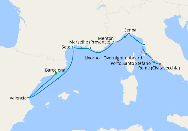 Cruise Itinerary Map