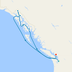 Alaska with Dawes Glacier with Seattle and Vancouver Stays