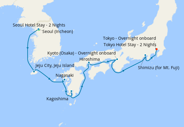 Cruise Itinerary Map