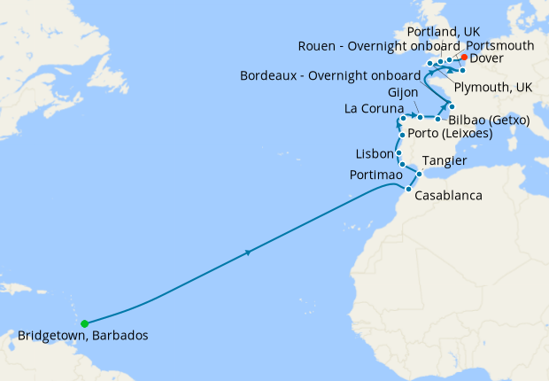 Cruise Itinerary Map