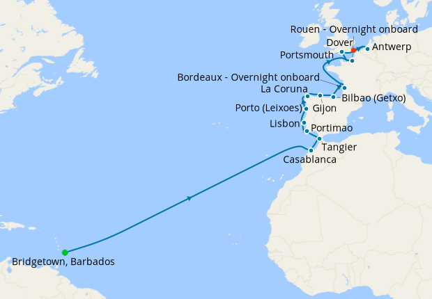 Cruise Itinerary Map