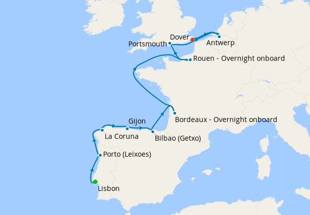 Cruise Itinerary Map