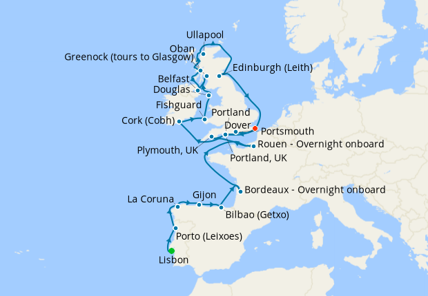 Cruise Itinerary Map