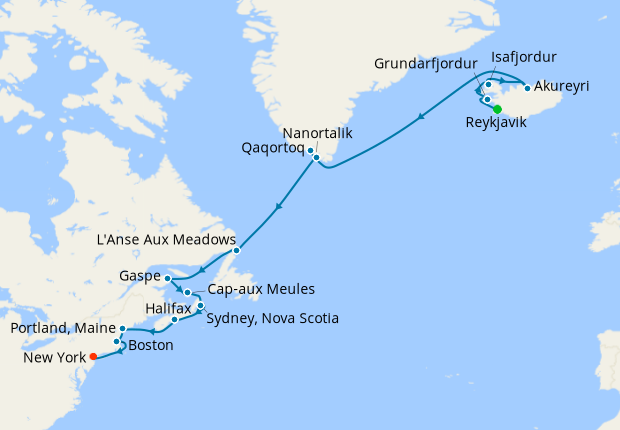 Cruise Itinerary Map