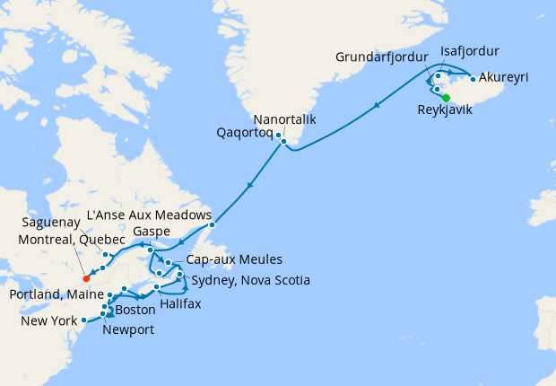 Cruise Itinerary Map
