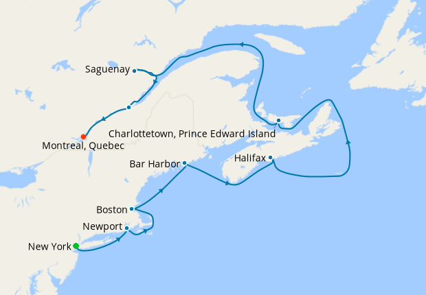 Cruise Itinerary Map