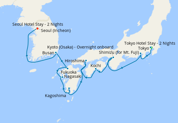 Cruise Itinerary Map