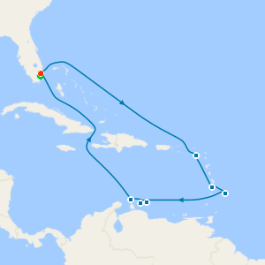 Ultimate Southern Caribbean Holiday from Ft. Lauderdale with Miami Beach Stay