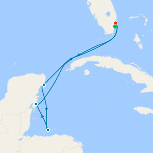 Mexico & Honduras from Ft. Lauderdale with Miami Beach Stay