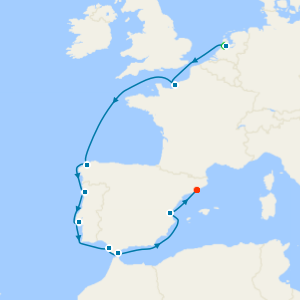 France, Spain & Portugal from Amsterdam with Stay