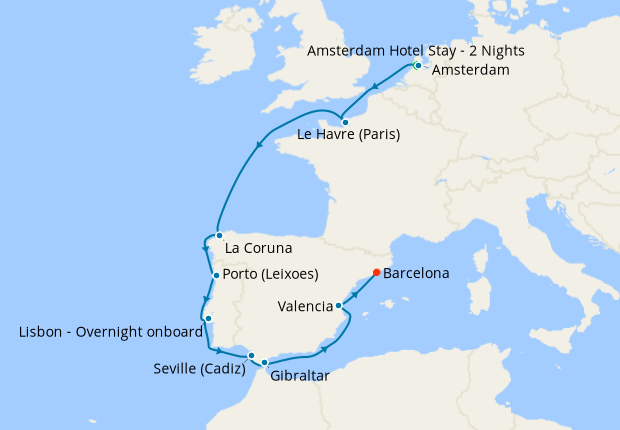Cruise Itinerary Map