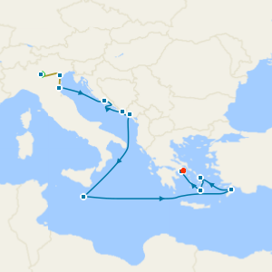 Lake Garda, Venice & Athens Stays with Adriatic and Greek Isles
