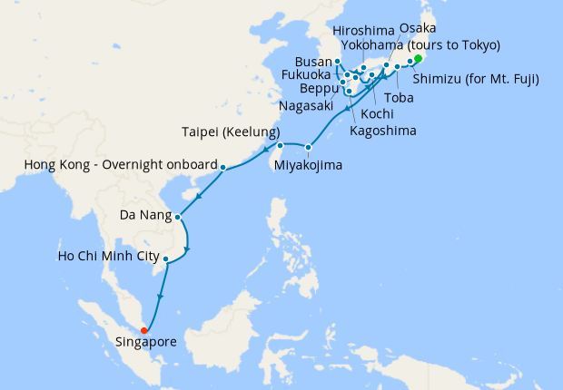 Cruise Itinerary Map