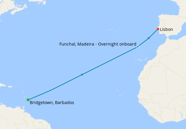Cruise Itinerary Map