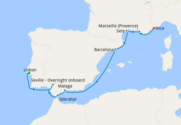Cruise Itinerary Map