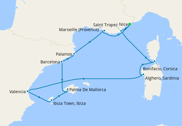 Cruise Itinerary Map