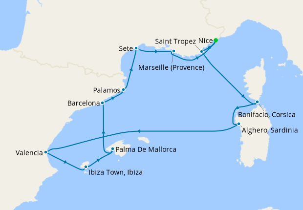 Cruise Itinerary Map