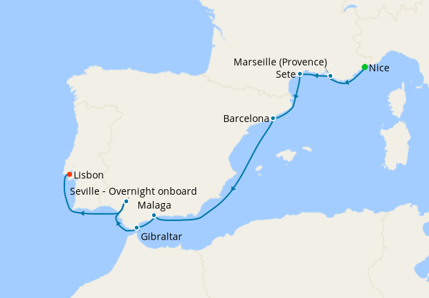 Cruise Itinerary Map