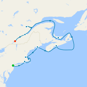 Canada & New England from Bayonne