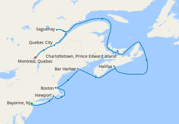 Cruise Itinerary Map