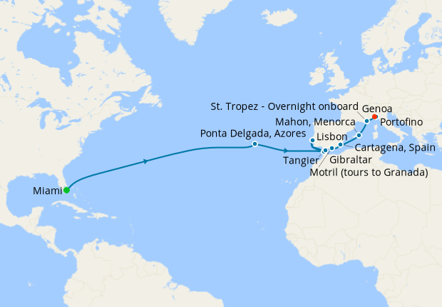 Cruise Itinerary Map