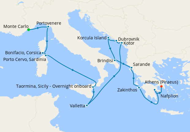 Cruise Itinerary Map