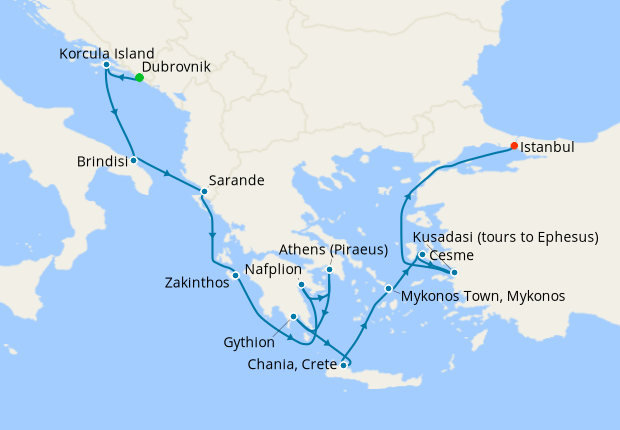 Cruise Itinerary Map