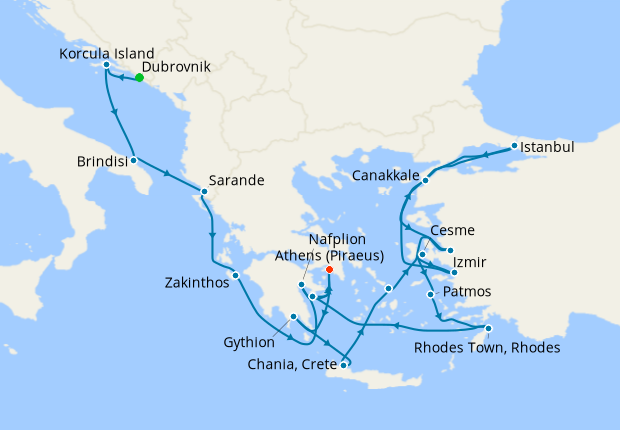 Cruise Itinerary Map