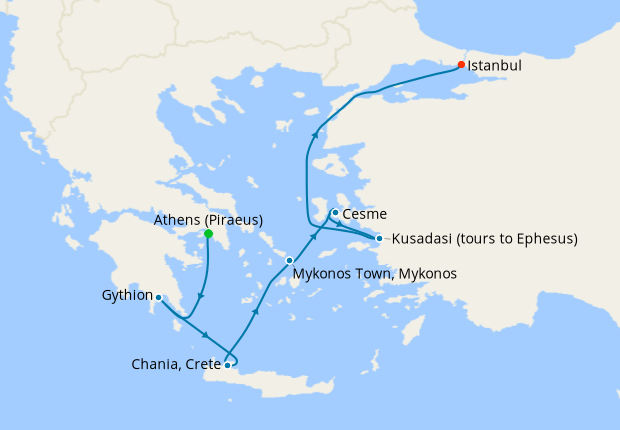 Cruise Itinerary Map