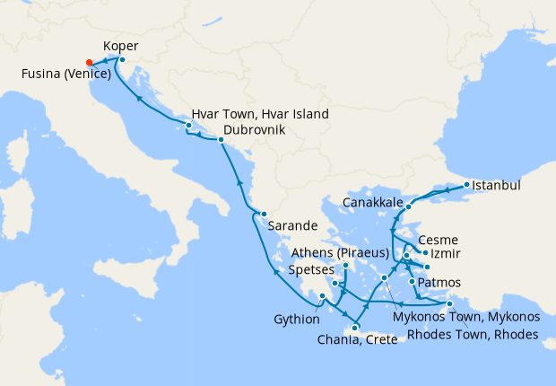 Cruise Itinerary Map