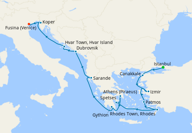 Cruise Itinerary Map