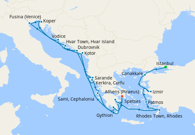 Cruise Itinerary Map
