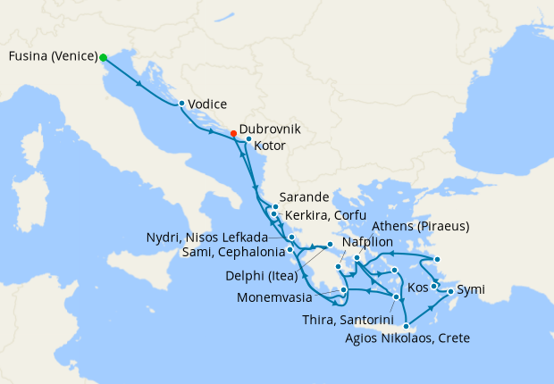 Cruise Itinerary Map