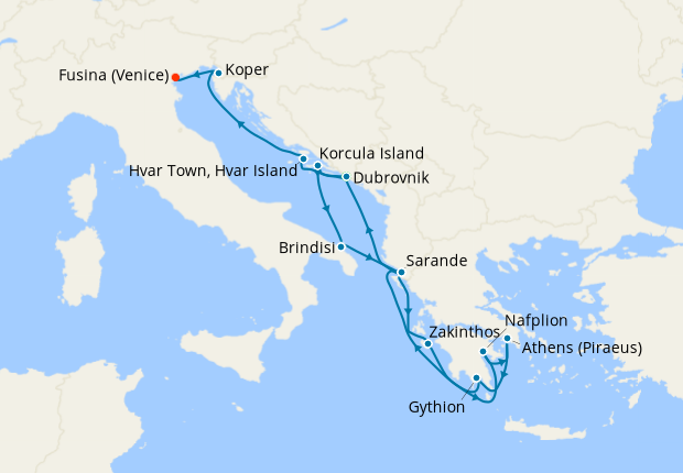 Cruise Itinerary Map
